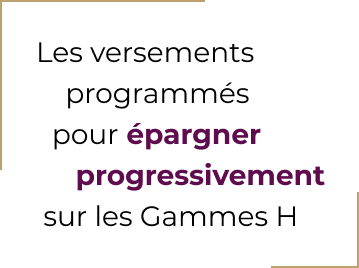 Versements programmés